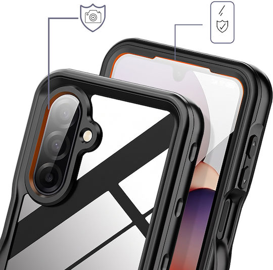 Redpepper Husa Rezistentă La Apă Ip68 Galaxy A17 360° Cu Curea Neagră