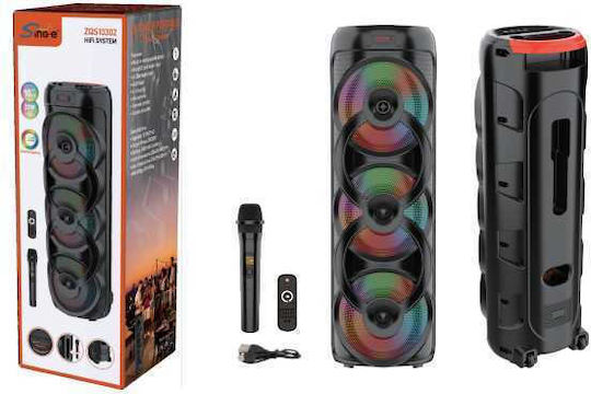 Karaoke Speaker with Wireless Microphone and Lighting Effects ZQS-10302 103026 Black
