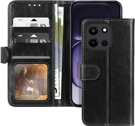 Avizar Oneplus Nord 6 Handyhülle – Crazy Horse Design Kartenhalter Stand Schwarz