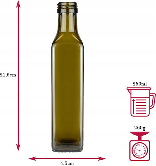Bimberek Δοχείο Λαδιού Γυάλινο με Ροή 250ml