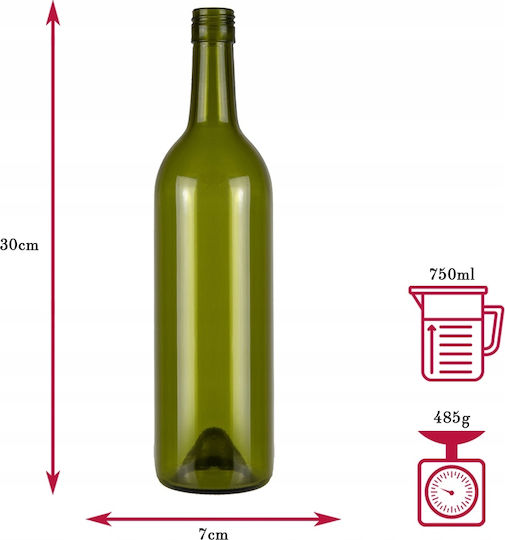 Bimberek Glasölkanne mit Fluss 750ml