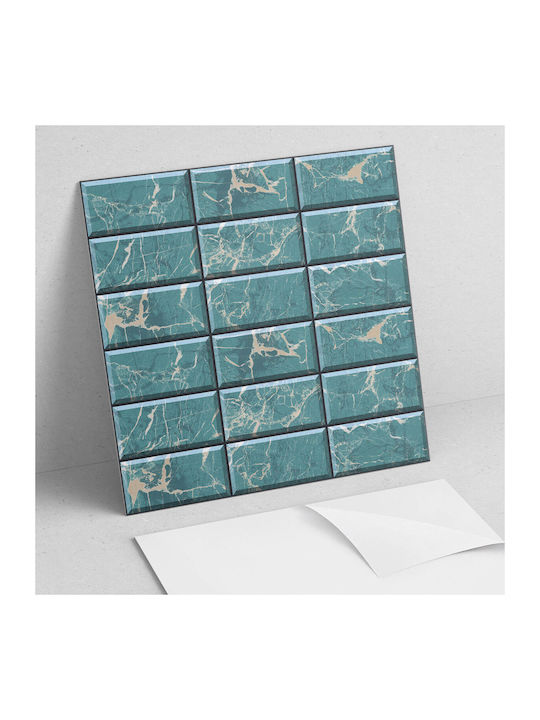 Set of Vinyl Tiles Kitchen Pattern Marble Tile 4x50x50 Pc
