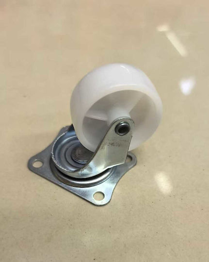 Furniture Wheel Polypropylene White 2 Pieces