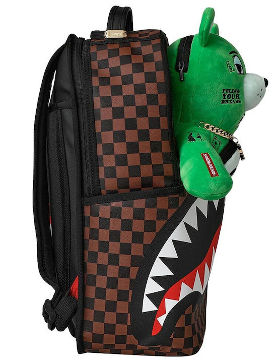 Sprayground Bear Pouch 2n1 School Backpack Junior High-High School with Water Bottle Holder Sharks In Paris Young Money 29 x 15 x 45.7cm