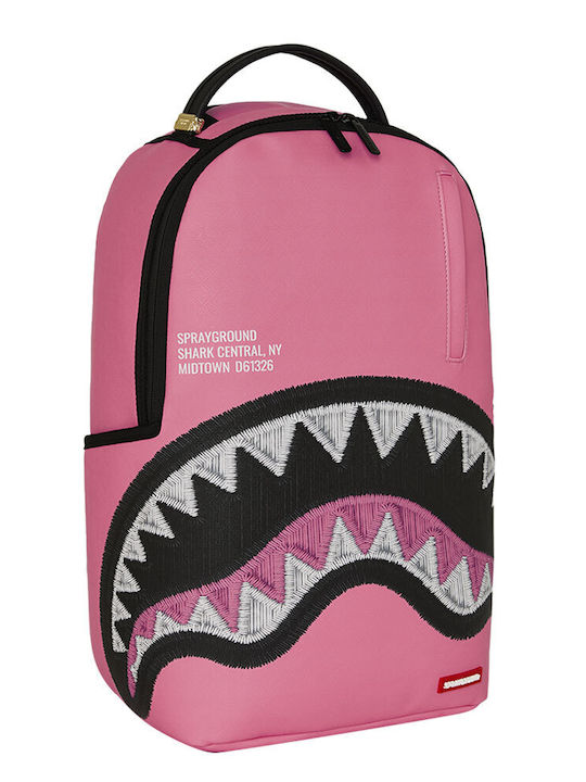 Sprayground Shark Central Schulranzen Rucksack für Junior High-High School Rosa Stickerei 29 x 15 x 45,7cm 2026