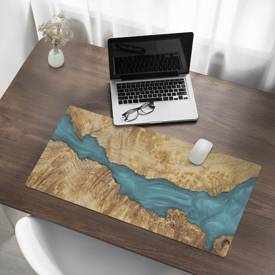 Covoraș Antiderapant Pentru Birou Cu Design Din Lemn Rășină 90x45 Cm