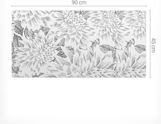 Eleganter Dekorativer Schreibtischunterlagen Blumen- und Blätterdesign 90x45 cm