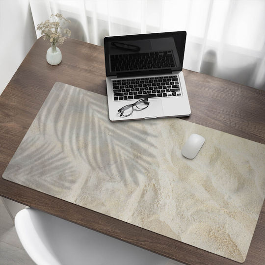 Non-Slip Desk Pad Leaf Shadow Design In Sand 120x60 Cm
