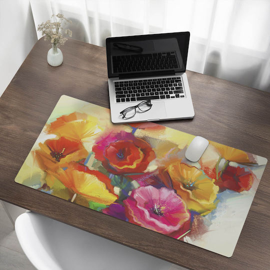 Αντιολισθητικό Mouse Pad Gaming Λουλούδια Αφηρημένο Σχέδιο 100x50 Εκ