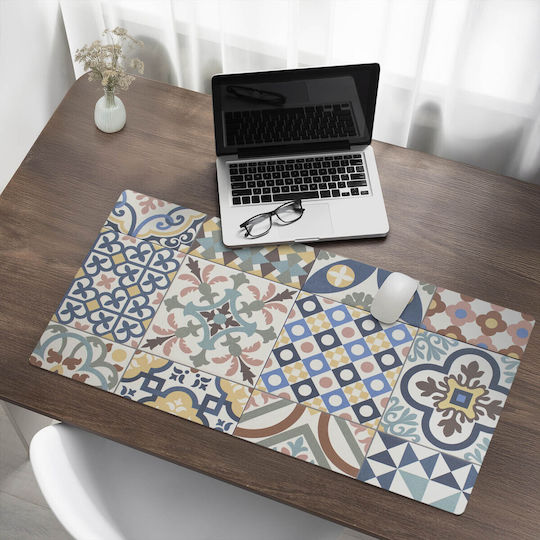 Covoraș Antiderapant Rezistent Pentru Birou Modele Retro Cu Plăci 100x50 Cm