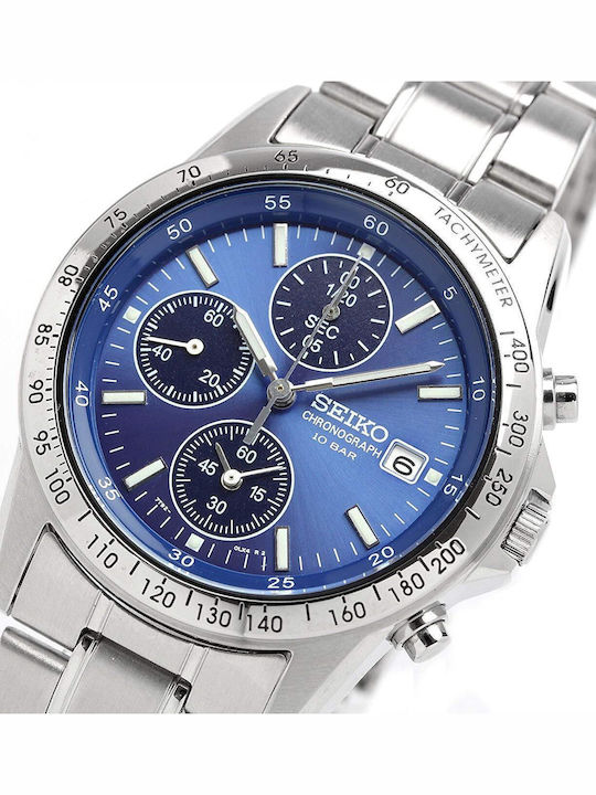 Seiko Herrenuhren Batterie mit Silber Metall-Armband