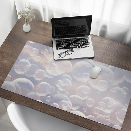 Vinyl Desk Pad Soap Bubbles Cloud Print 120x60 cm