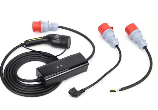 Electric Car Charging Cable Red Three-phase 11kw 16a Type 2 Electric Car 11kw 16a Three-phase Adapters