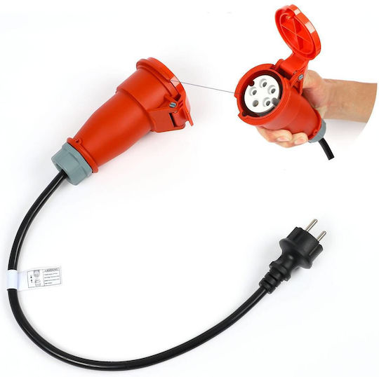 Electric Car Charging Cable Red Three-phase 11kw 16a Type 2 Electric Car 11kw 16a Three-phase Adapters