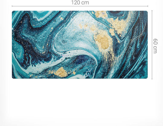 Covoraș Modern Protecție Tastatură Valuri Artistice Rotative 120x60 Cm