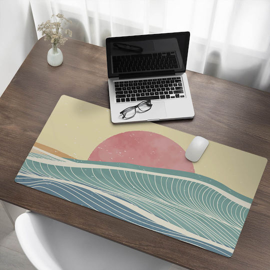 Covoraș Modern Pentru Tastatură Din Vinil Valuri Apus 100x50 Cm