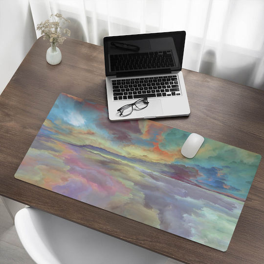 Covoraș Protecție Birou Tastatură Mouse Pad Nori Pastel 100x50 Cm