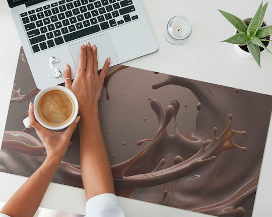 Covoraș Antiderapant Pentru Birou Jocuri Din Vinil Chocolate Wave 90x45 Cm