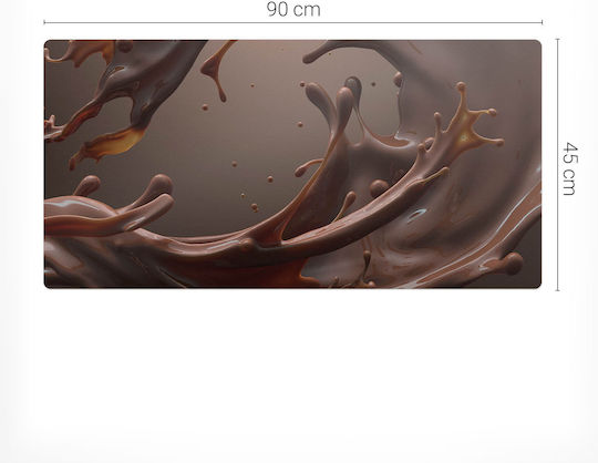 Covoraș Antiderapant Pentru Birou Jocuri Din Vinil Chocolate Wave 90x45 Cm