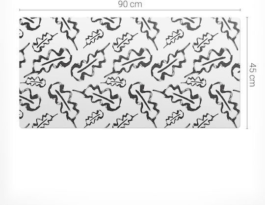 Covoraș Protecție Birou Tastatură Mouse Pad Foi Abstract 90x45 Cm