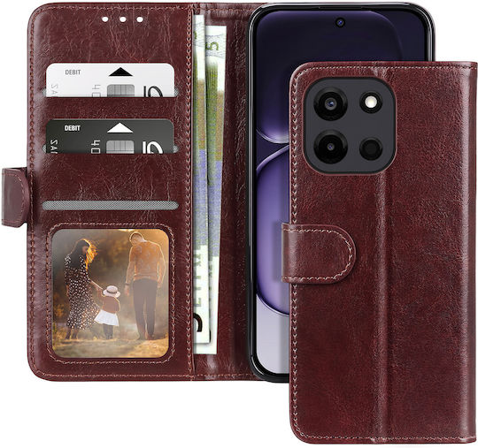 Avizar Oneplus Nord 6 Case – Crazy Horse Design Card Holder Stand Brown