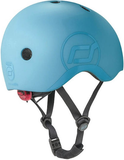 Scoot & Ride Kinderroller Highwaykick 1 & Helm S Steel für 5+ Jahre Grau