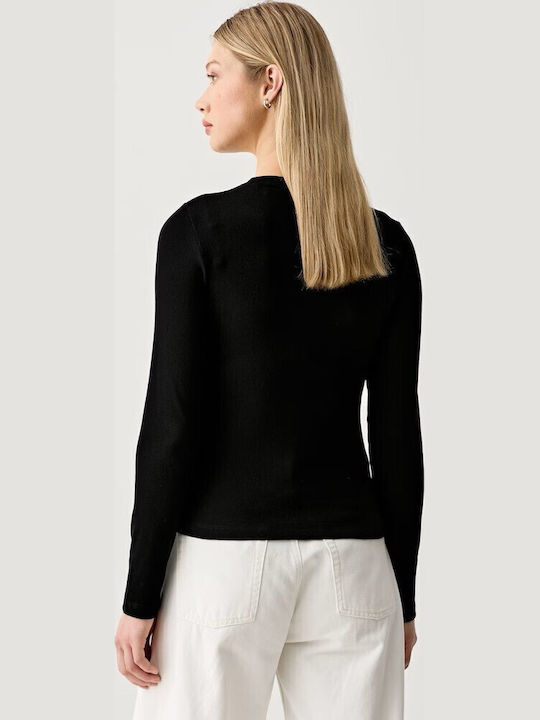 Star Damenbluse Langärmelig Schwarz
