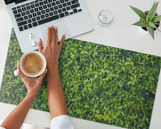 Durable Non-Slip Desk Mat Green Wall Sheet 90x45 Cm