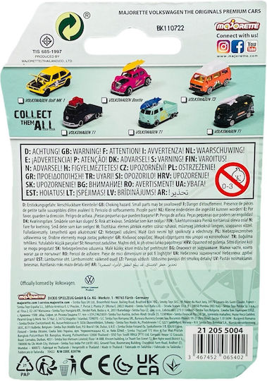 Majorette Количка VW Volkswagen Beetle Розово Жълто Табло 241A-7 1:59 1:59