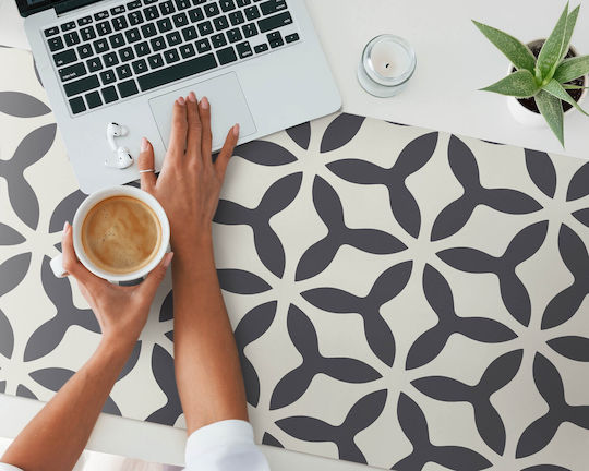 Modern Geometric Factory Table Rug Flowers Desk 120x60 Cm