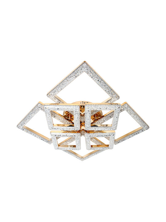 Keskor Keskor Deckenleuchte 57cm Gold mit Integrierte LED