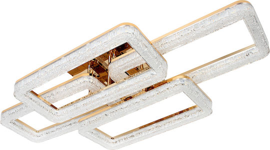 Keskor Deckenleuchte montieren 80cm Gold mit integrierter LED