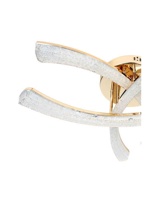 Keskor Deckenleuchte montieren 60cm Gold mit integrierter LED