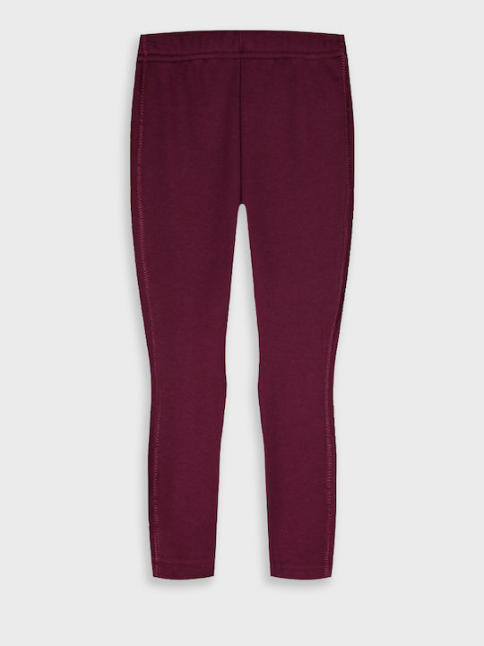 Kids Long Leggings Burgundy