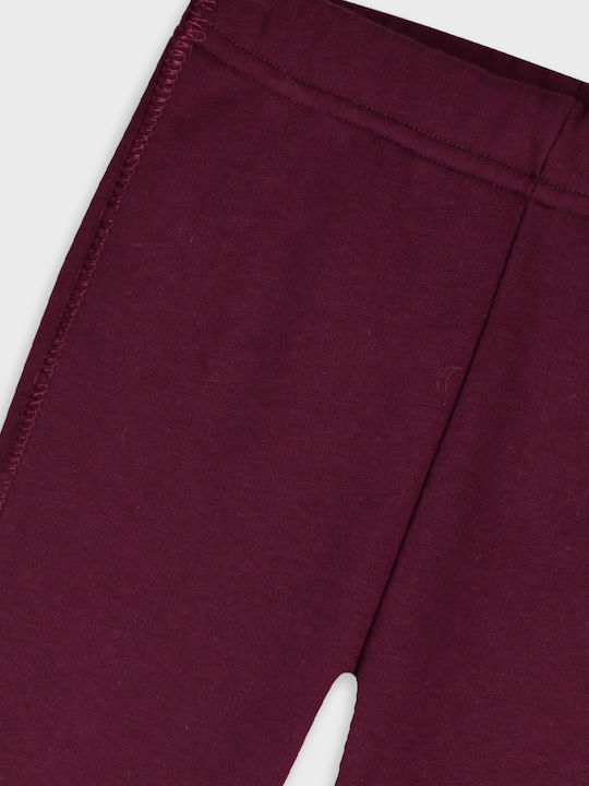 Kids Long Leggings Burgundy