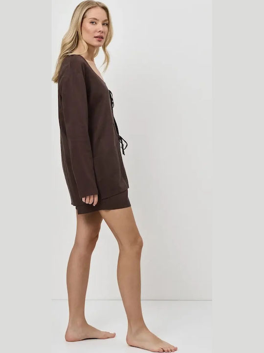 Aruelle Summer Women's Pyjamas Set Brown