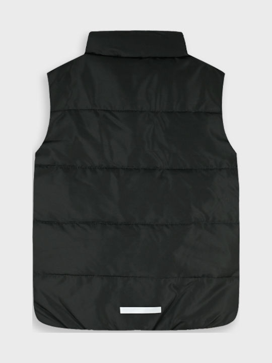 Kids Quilted Sleeveless Short Black