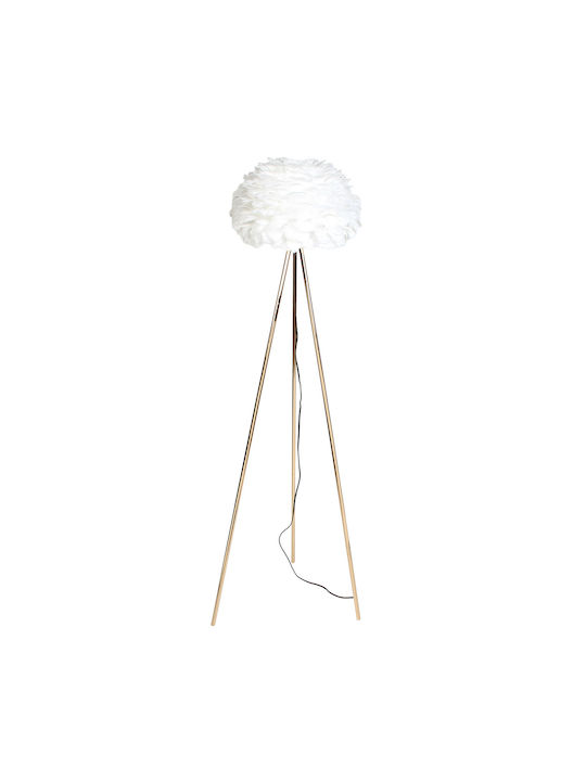 Keskor Floor Lamp H160xW45cm with Lamp Holder for E27 Bulb Gold