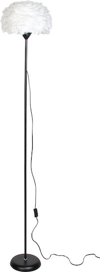 Keskor Lampadă De Podea H183xL35cm Cu Bază De Bec E27 Neagră