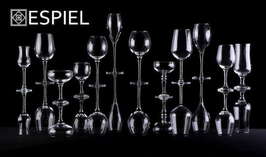 Espiel Set Cocktail/Drinking White Wine Glasses Honey 3 Pieces