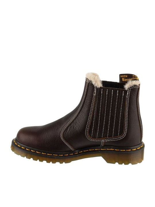 2976 Leonore II Leder Damen Stiefeletten mit Pelz Braun