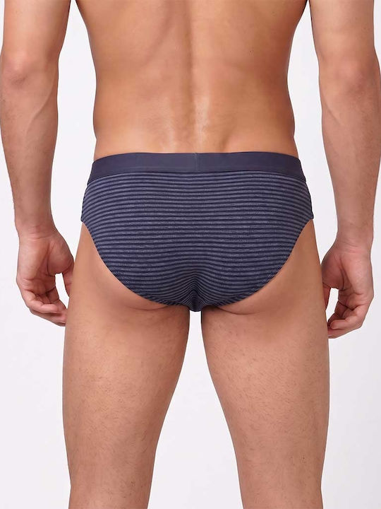 Men's Blue Striped Slip