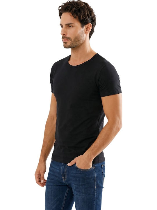 Herren Unterhemden BLACK 1Packung