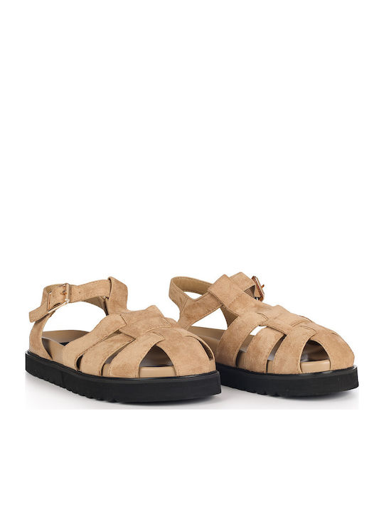 Sommer Damenplattformen Beige