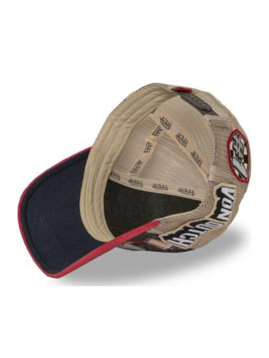 Von Dutch "milk Shake #1" Камионджия Кап One Size Червено Черно Бежово