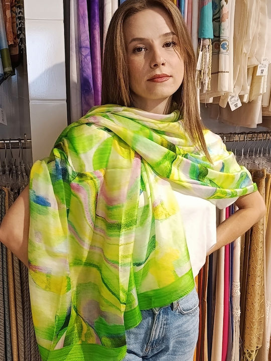 Women's Silk Shawl Green