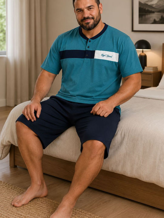 Rimoli Plus Size Summer Men's Cotton Pyjamas Veraman