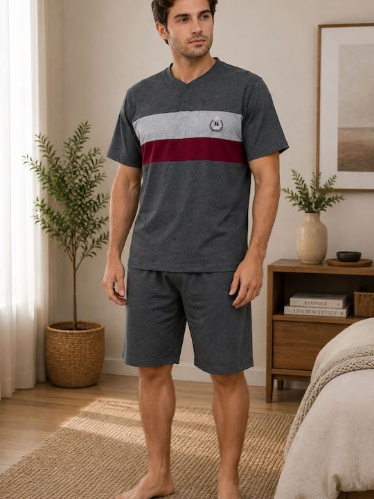 Rimoli Summer Men's Cotton Pyjamas Anthracite