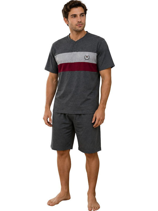 Rimoli Summer Men's Cotton Pyjamas Anthracite