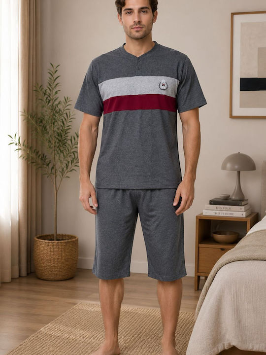 Rimoli Summer Men's Cotton Pyjamas Anthracite